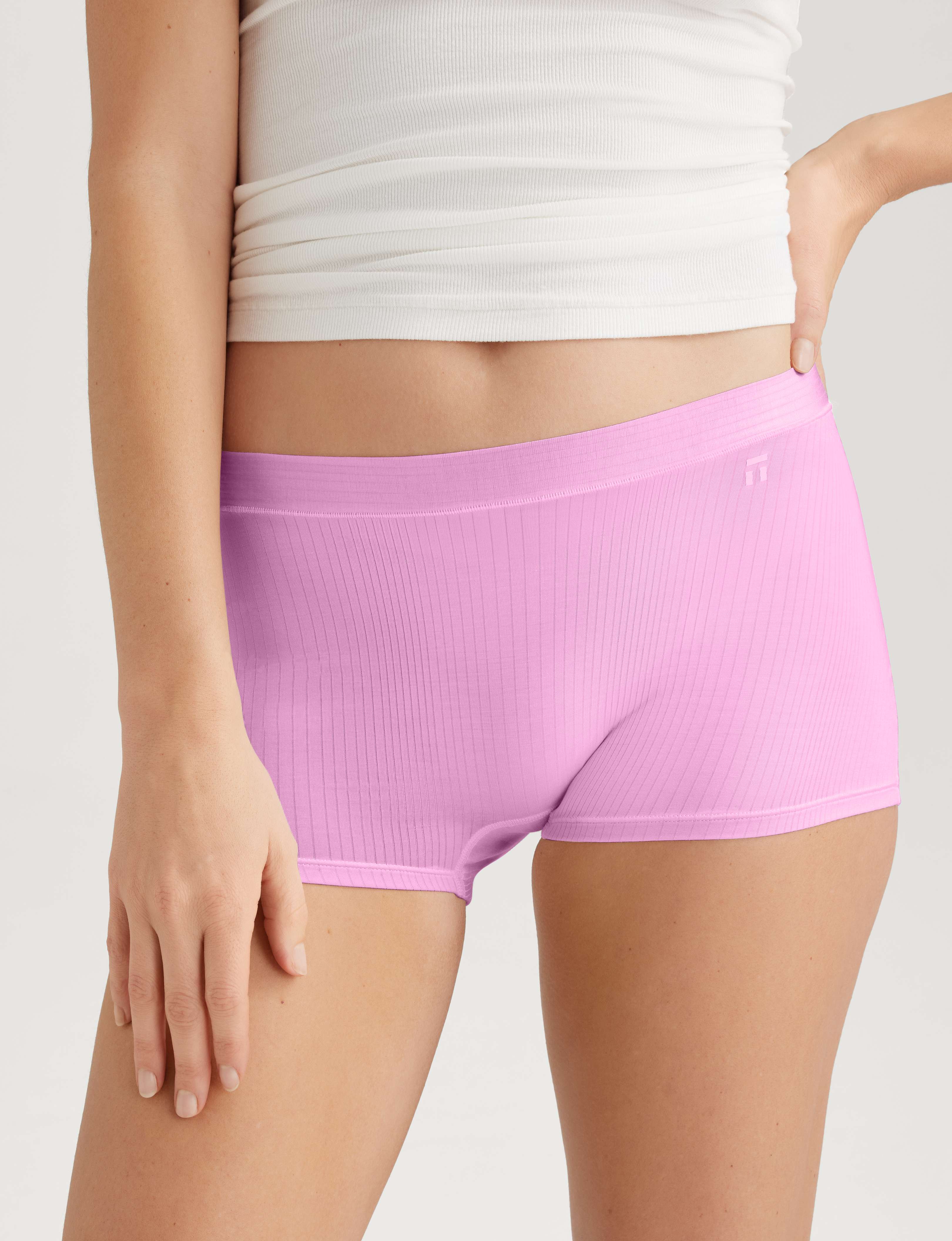 Women's Second Skin Luxe Rib Boyshort (5-Pack)