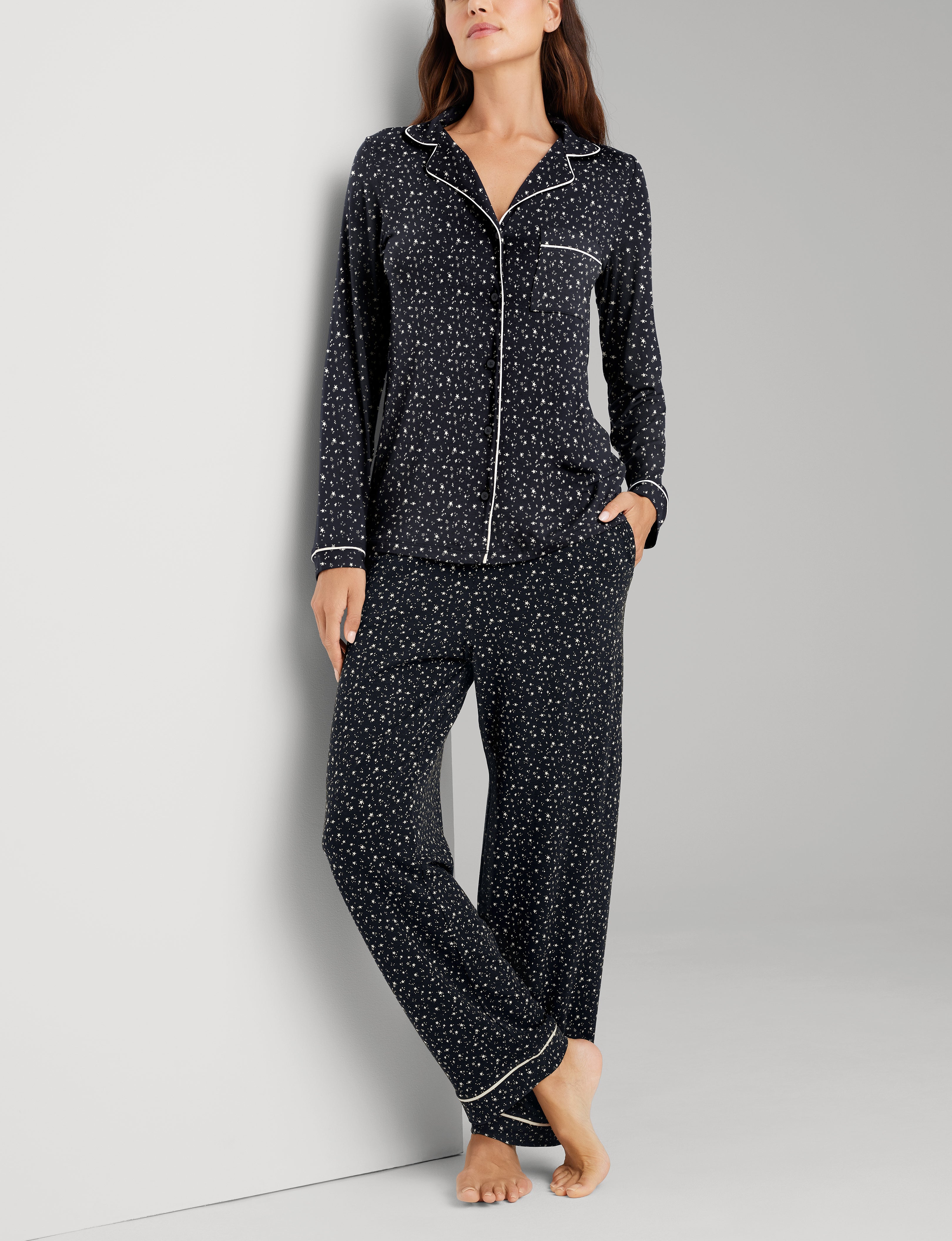 Women's Downtime Long Sleeve Pajama Top & Pant Set