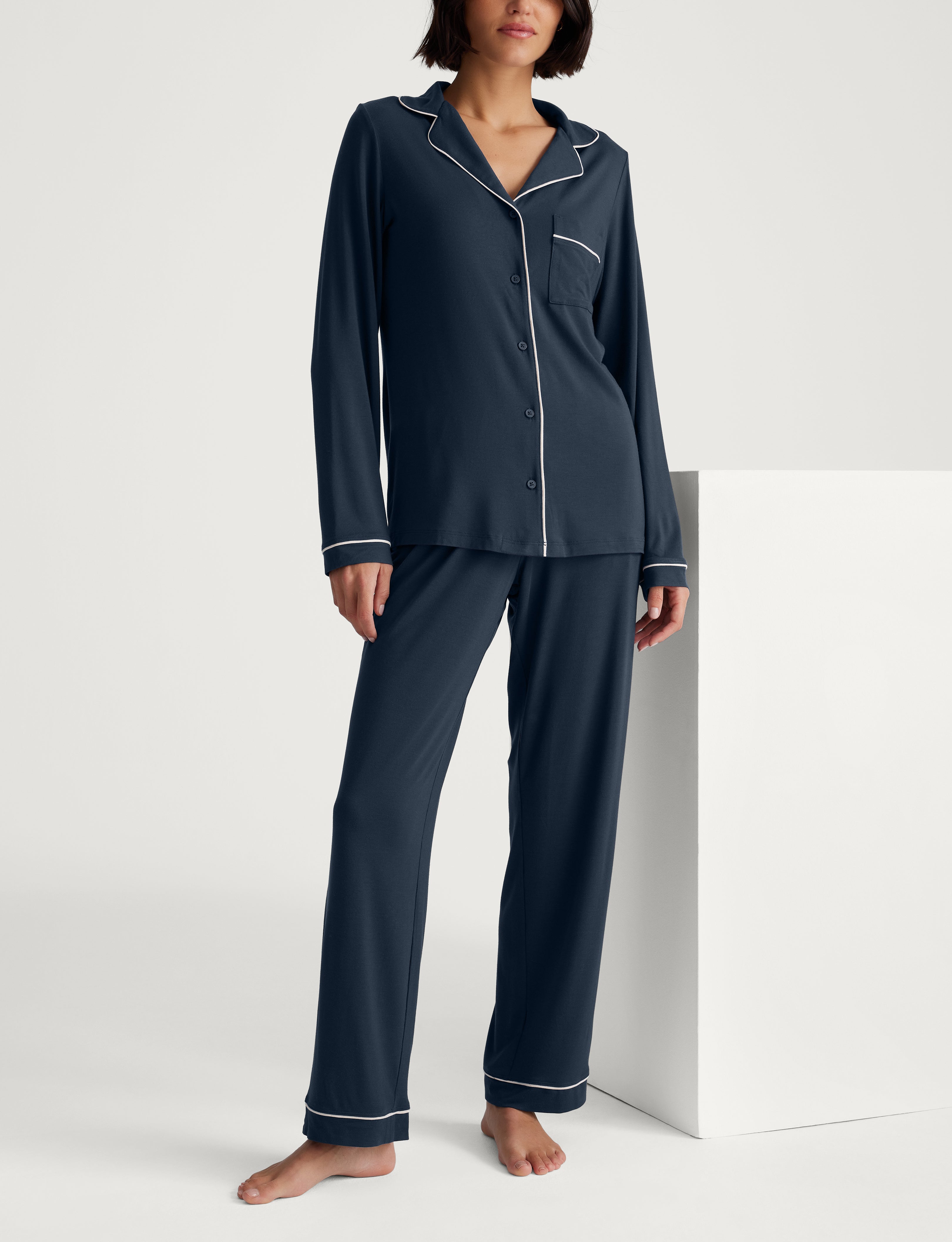 Women's Downtime Long Sleeve Pajama Top & Pant Set