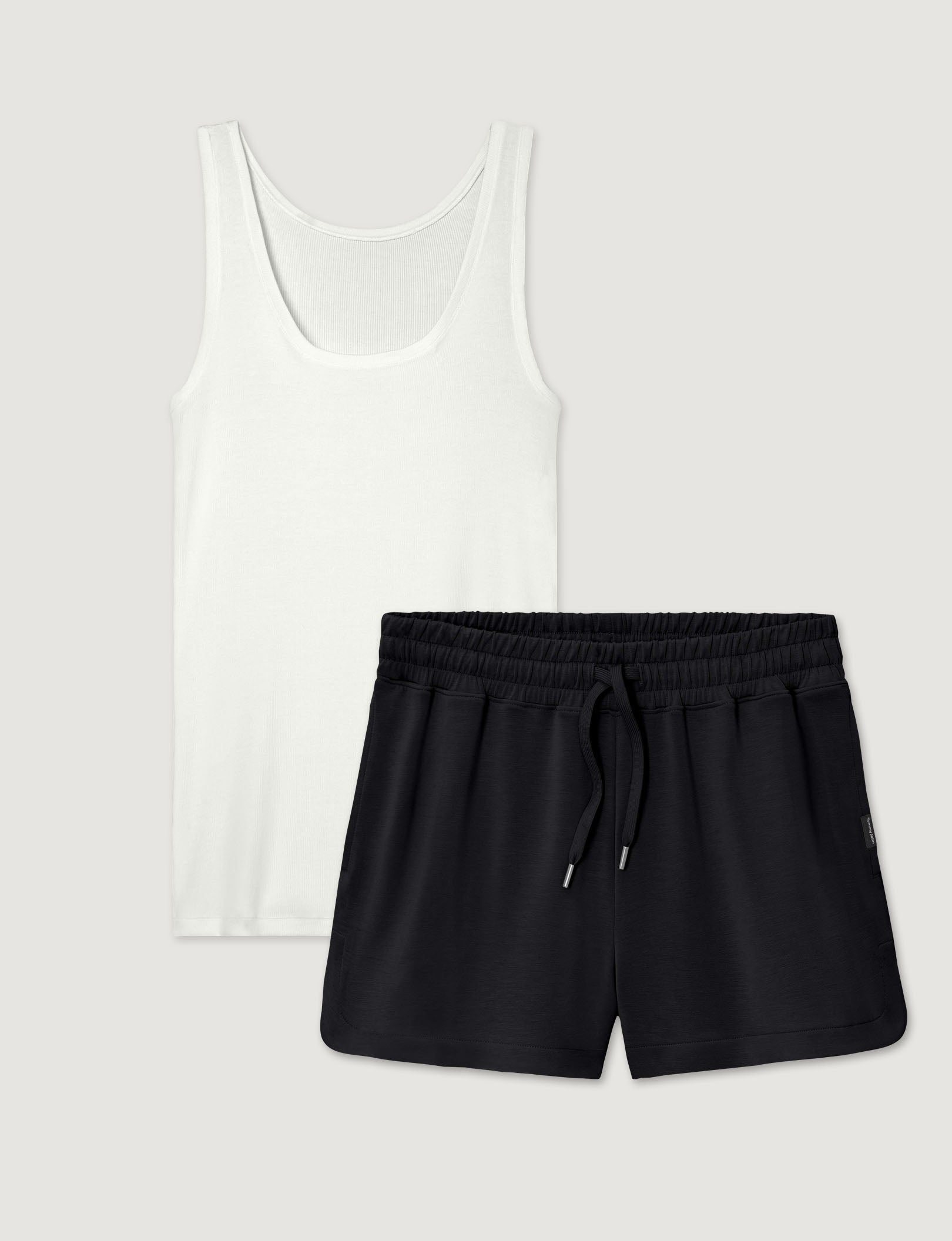 Women's Micro Rib Tank & Luxe Traveler Knit Short Set
