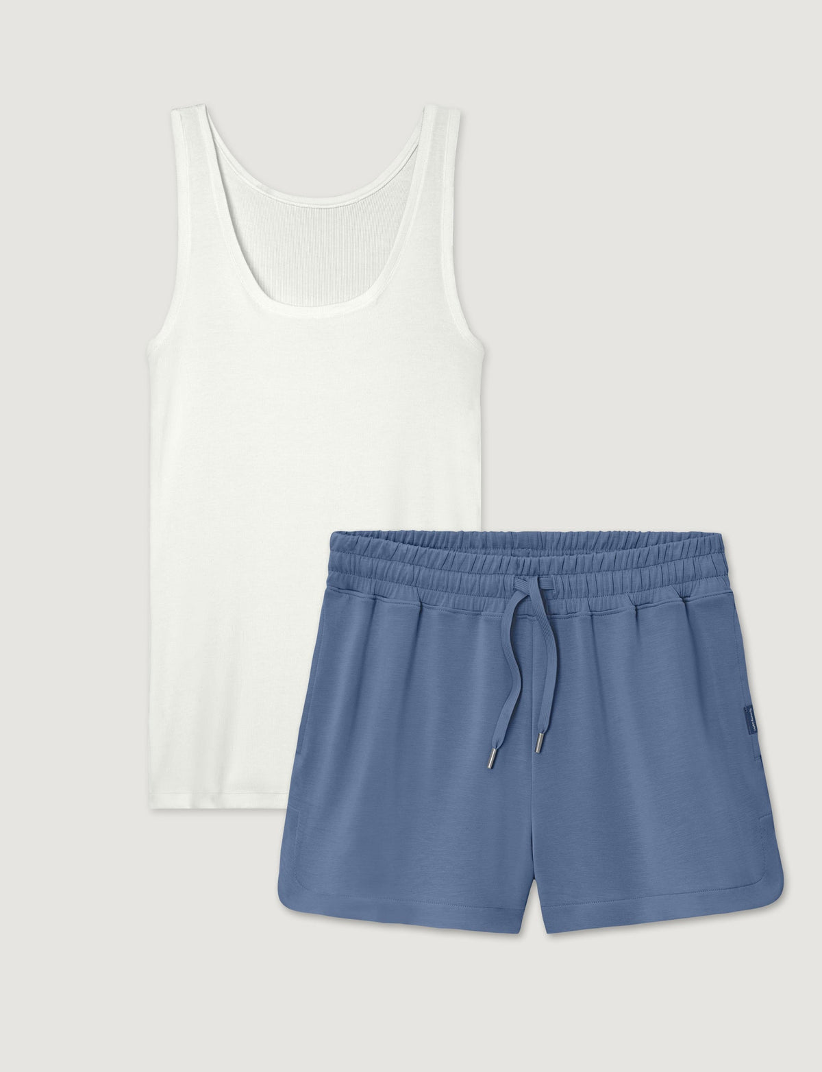 Women's Micro Rib Tank & Luxe Traveler Knit Short Set