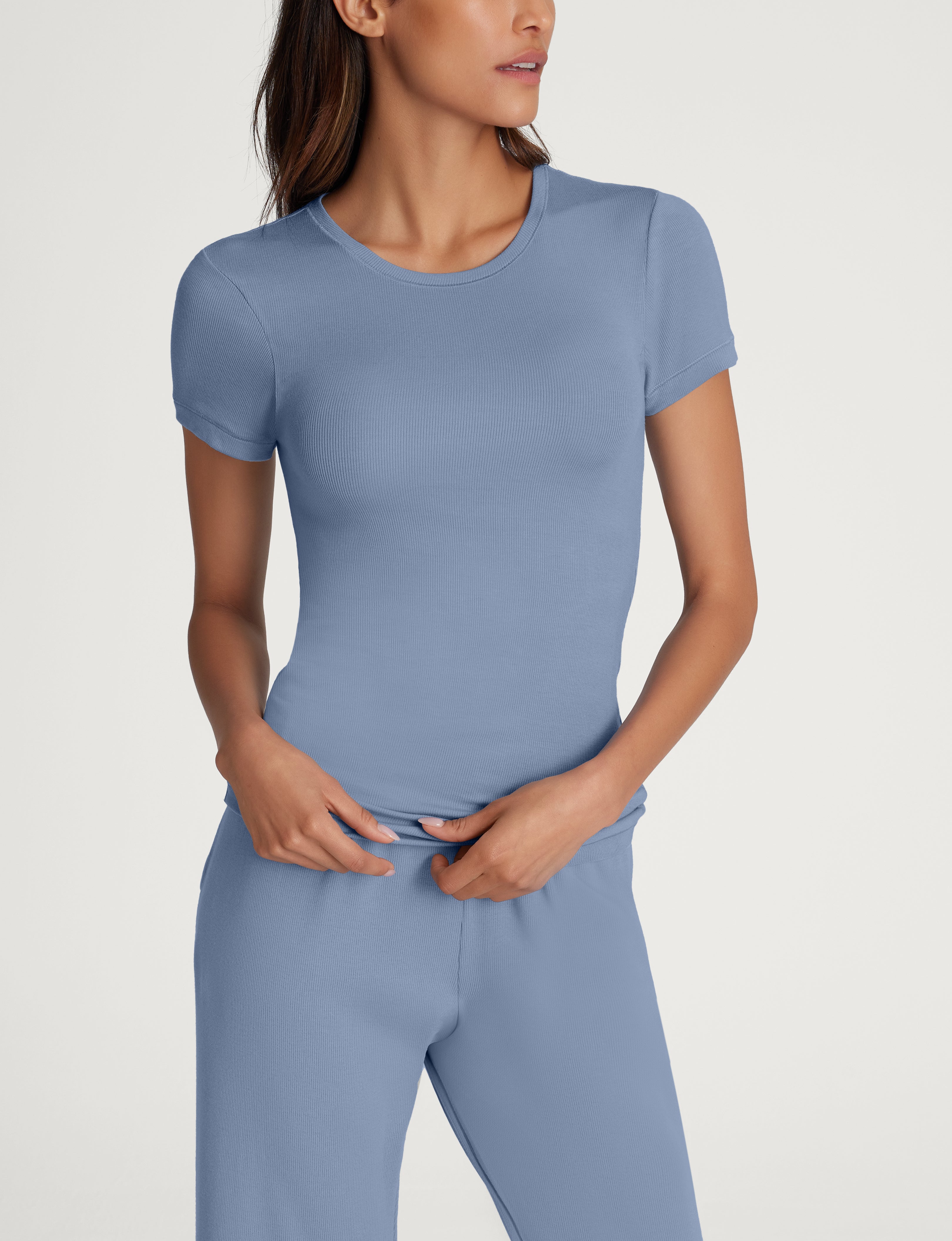 Women's Micro Rib Tee & Pant Set