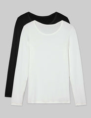 Women's Micro Rib Long Sleeve Tee (2-Pack)