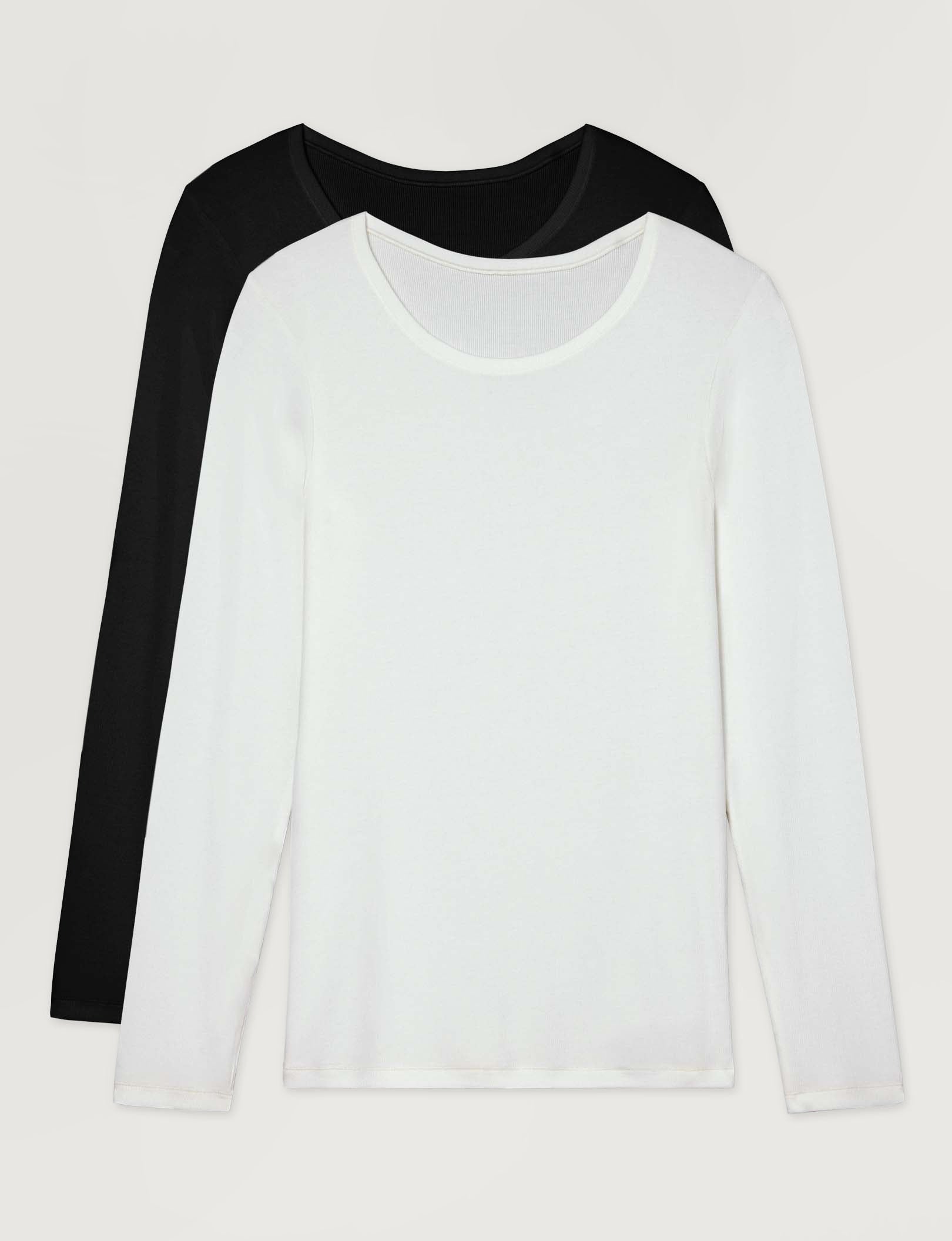 Women's Micro Rib Long Sleeve Tee (2-Pack)
