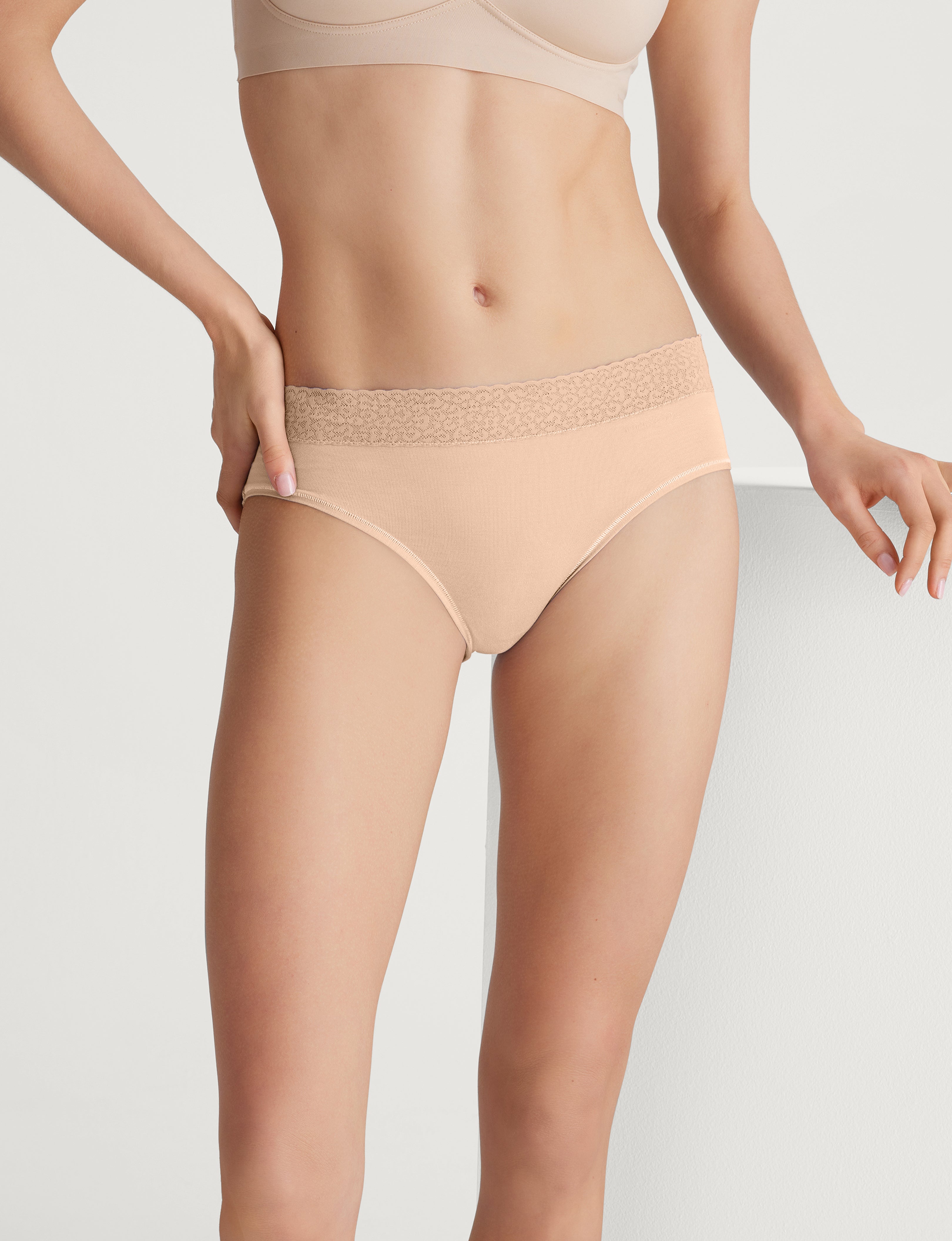 Women's Second Skin Brief, Lace Waist (5-Pack)