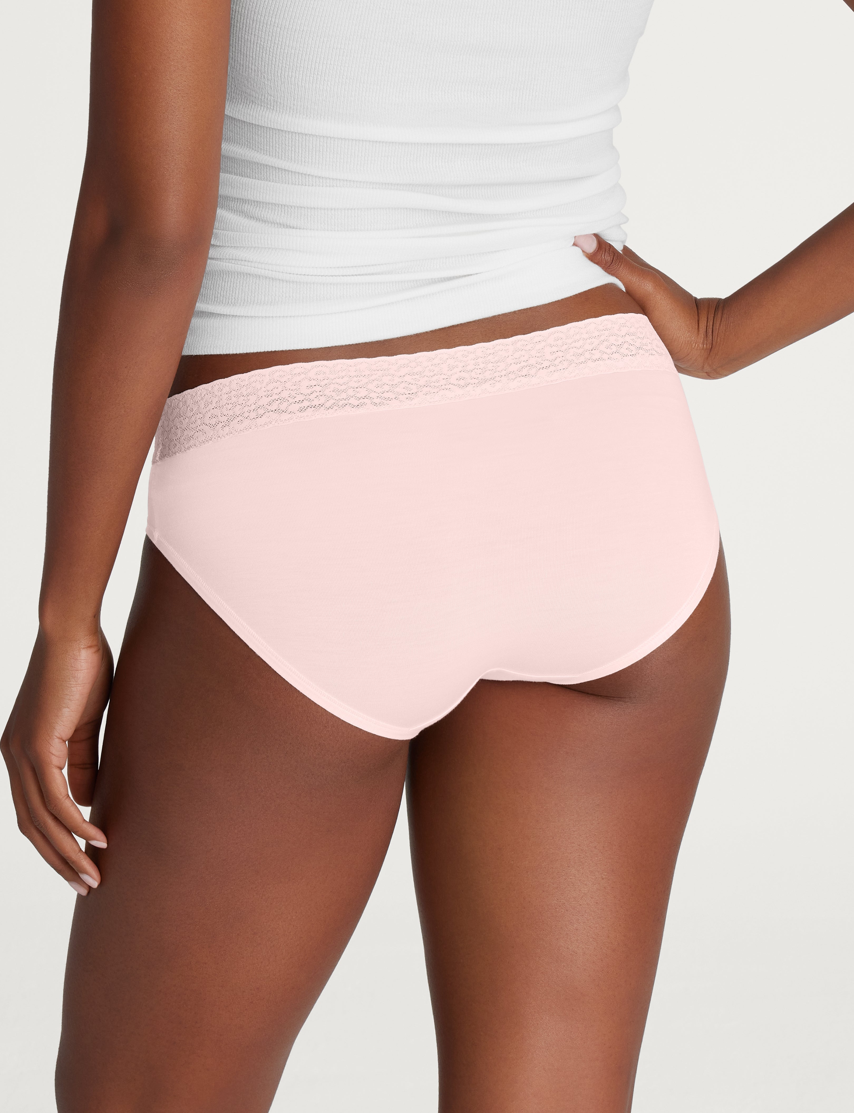 Women's Second Skin Brief, Lace Waist (3-Pack)