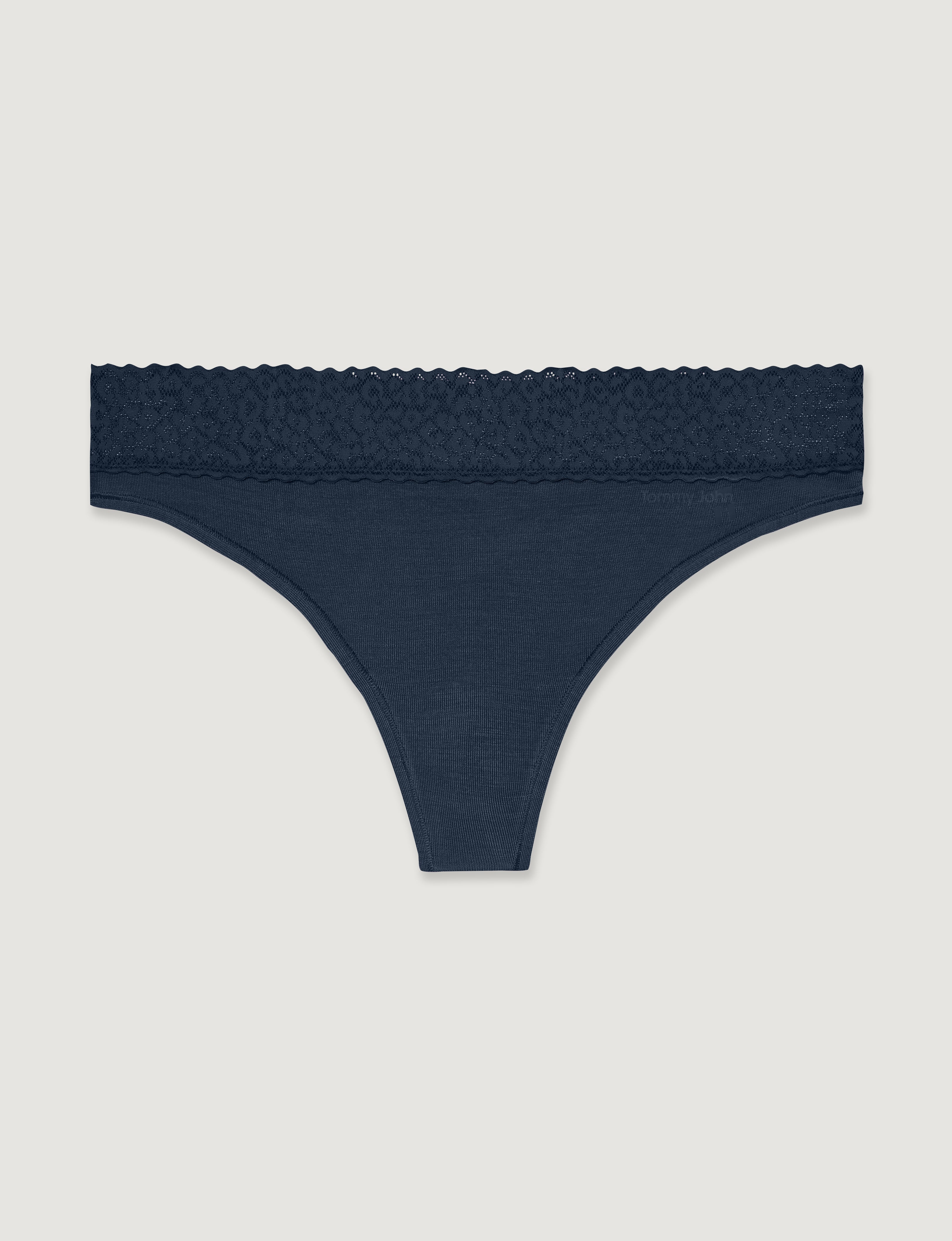 Women's Second Skin Thong, Lace Waist