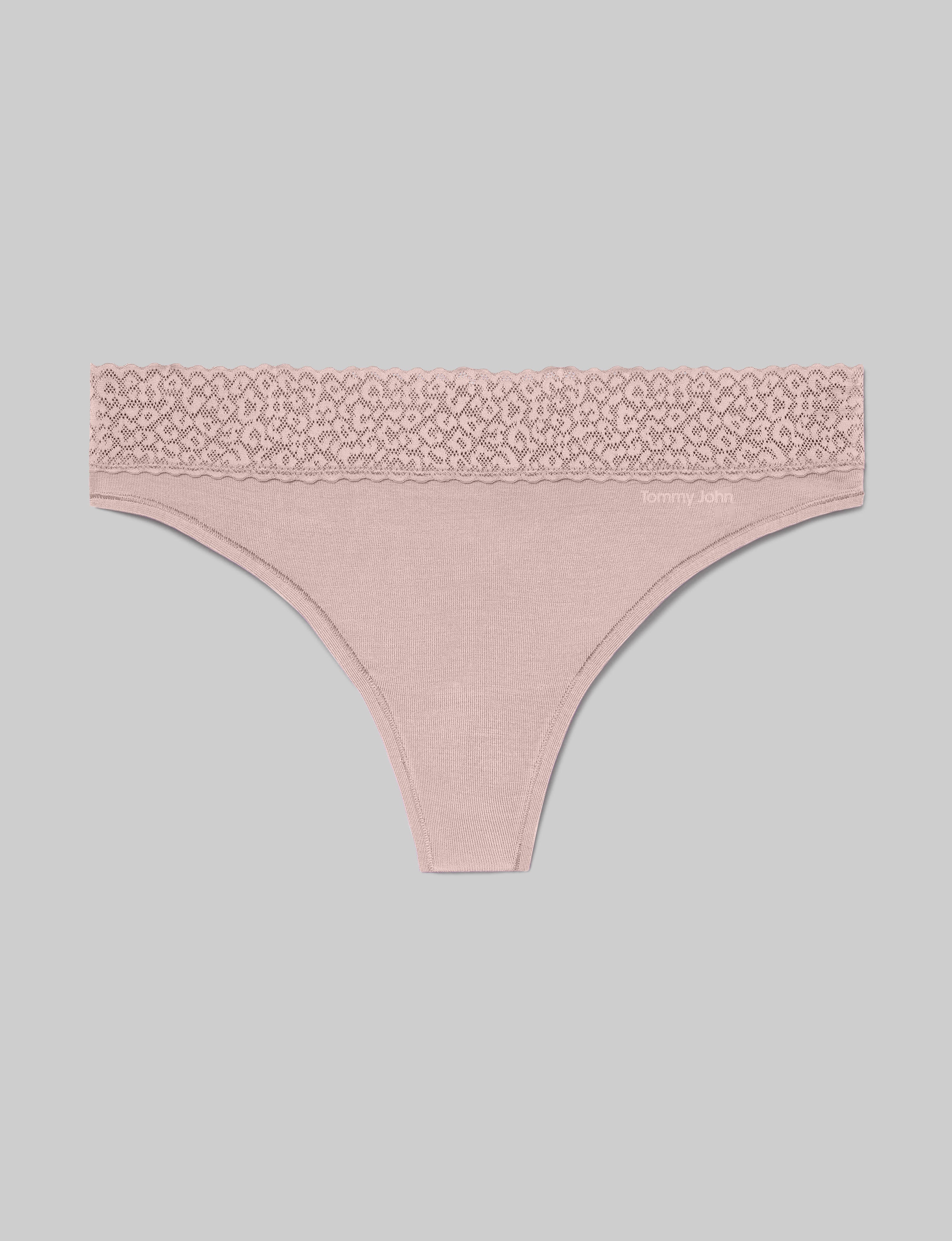 Women's Second Skin Thong, Lace Waist