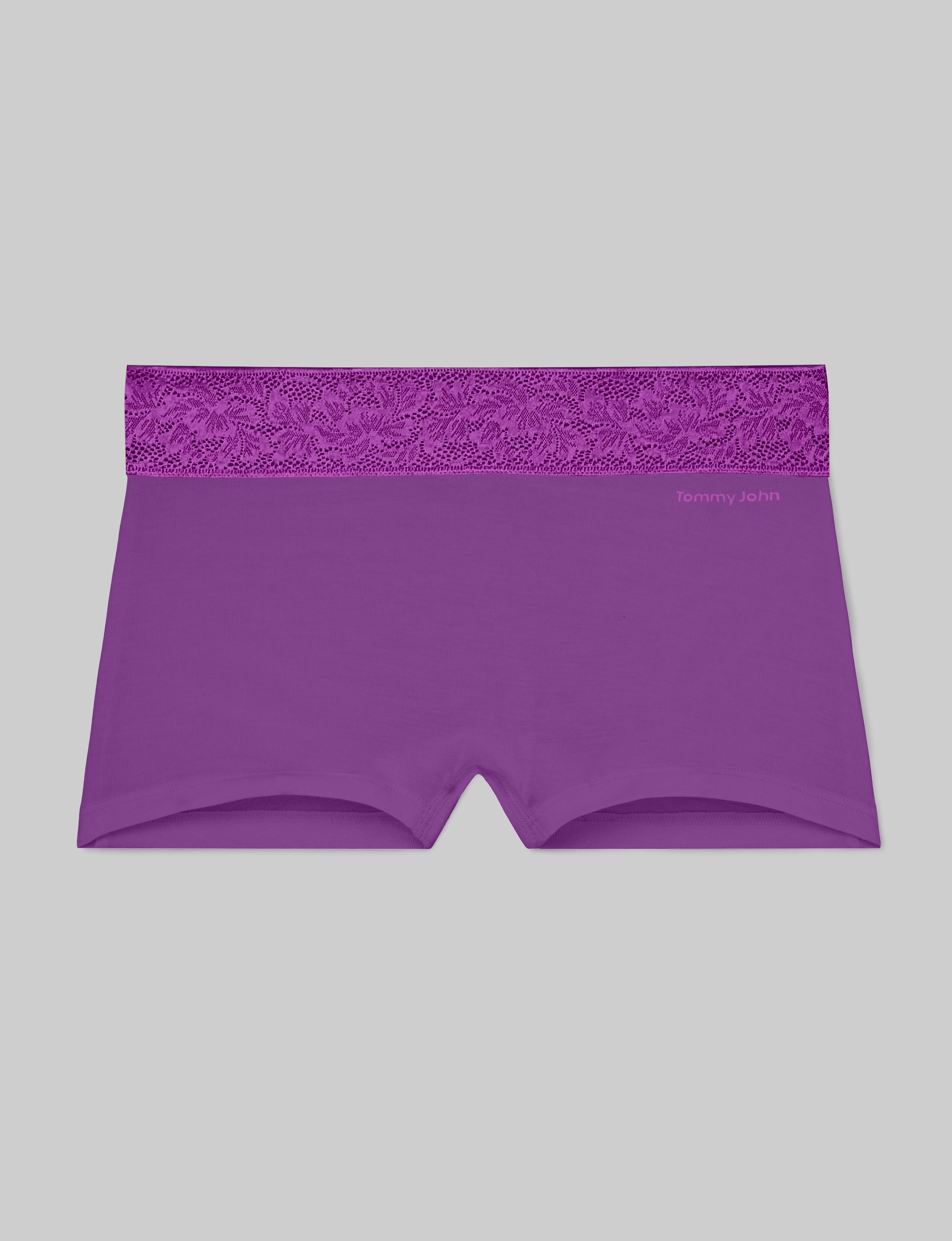 Women's Second Skin Boyshort, Lace Waist