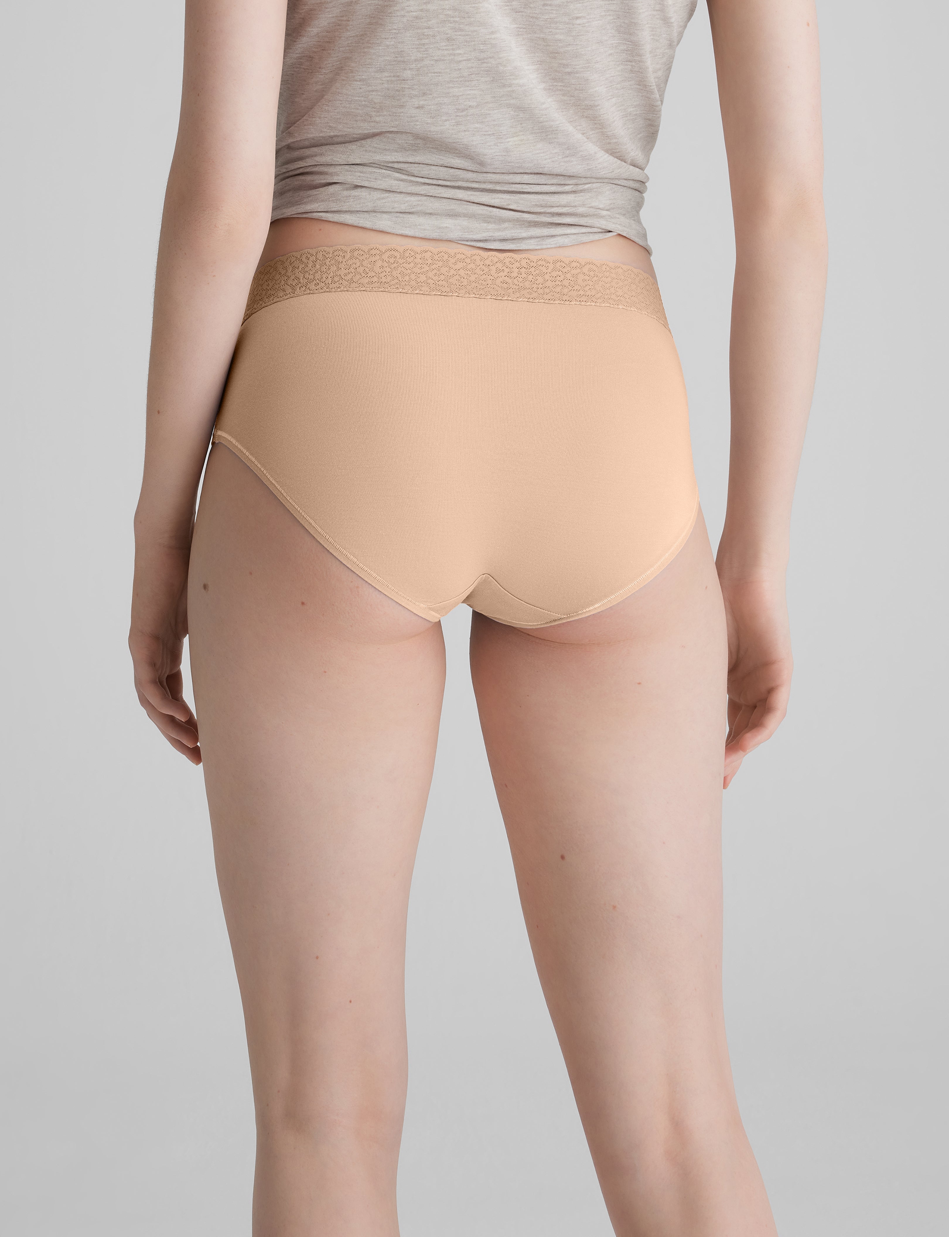 Women's Second Skin High Rise Brief, Lace Waist