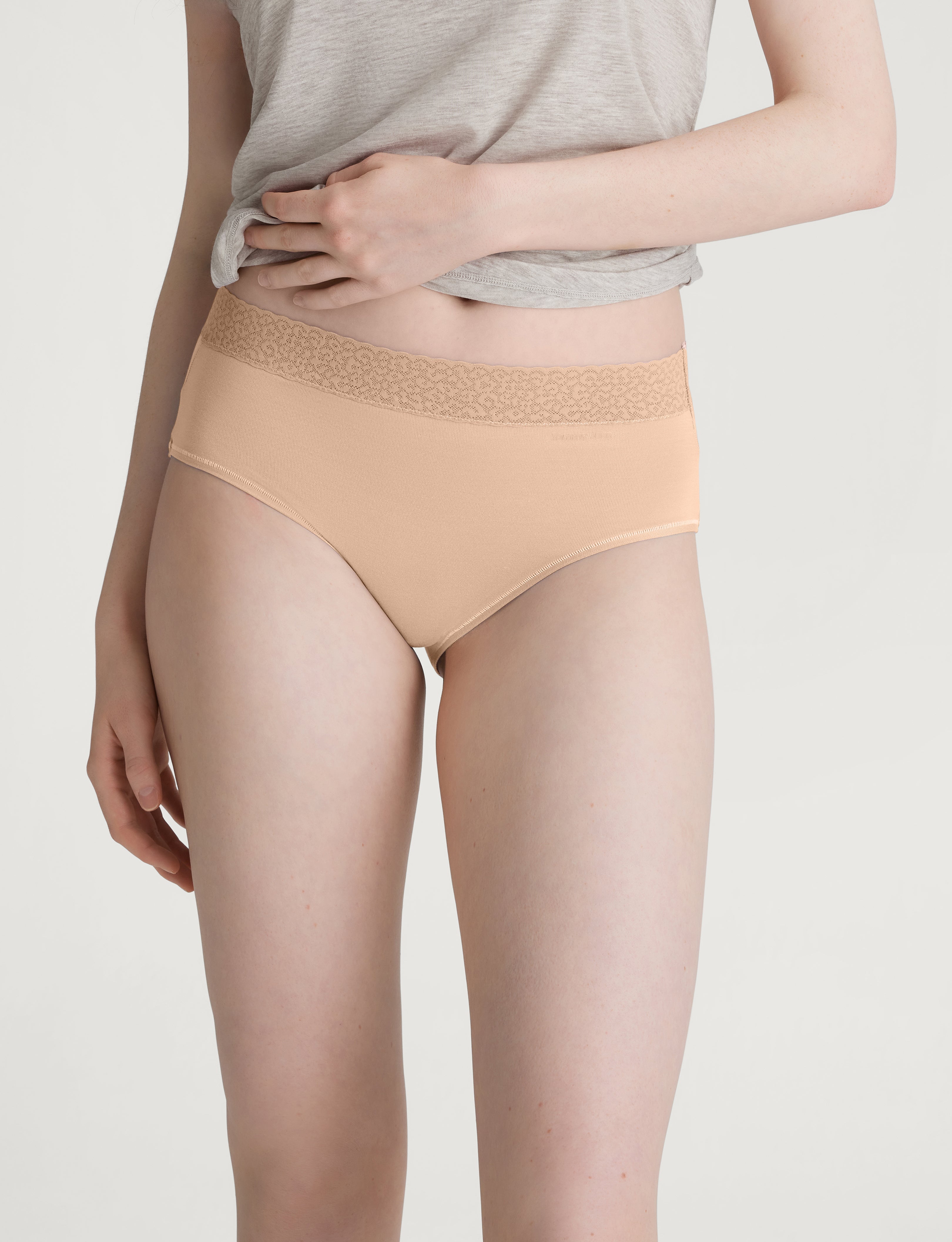 Women's Second Skin High Rise Brief, Lace Waist