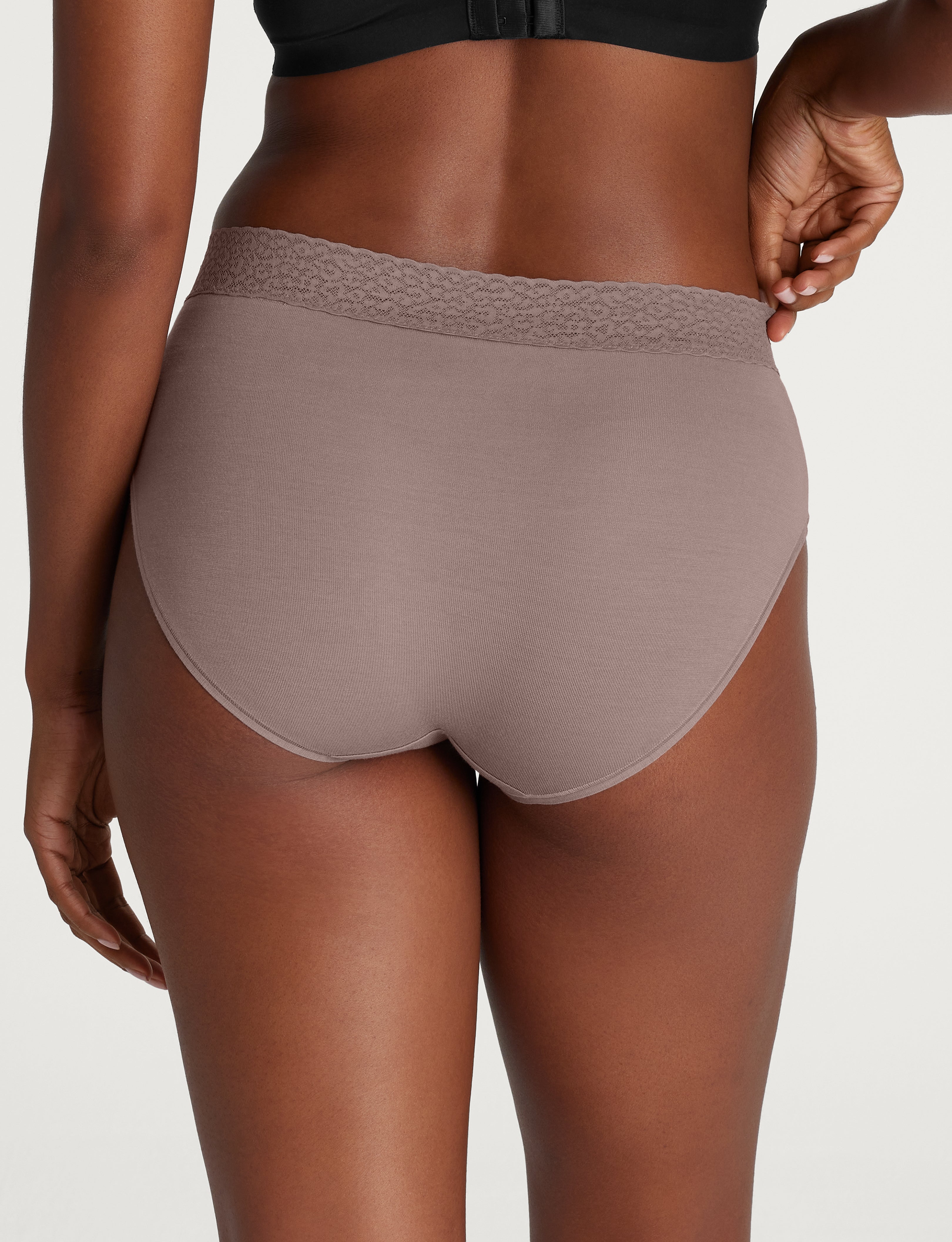 Women's Second Skin High Rise Brief, Lace Waist