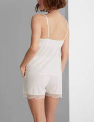 Women's Second Skin Luxe Rib Lace Cami