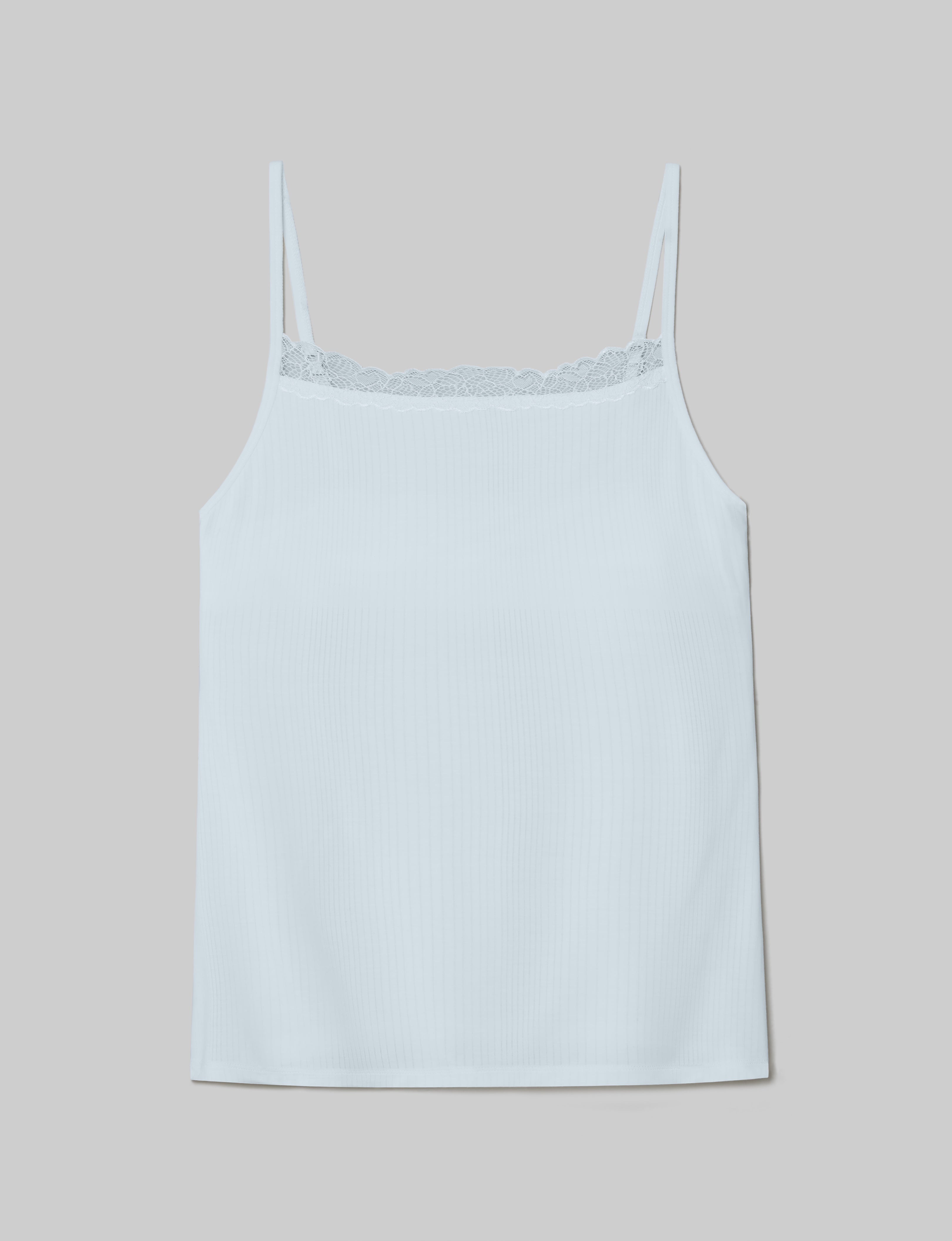 Women's Second Skin Luxe Rib Lace Cami