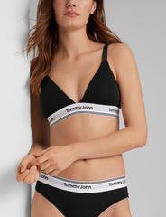 Signature Cotton Triangle Bralette (2-Pack)