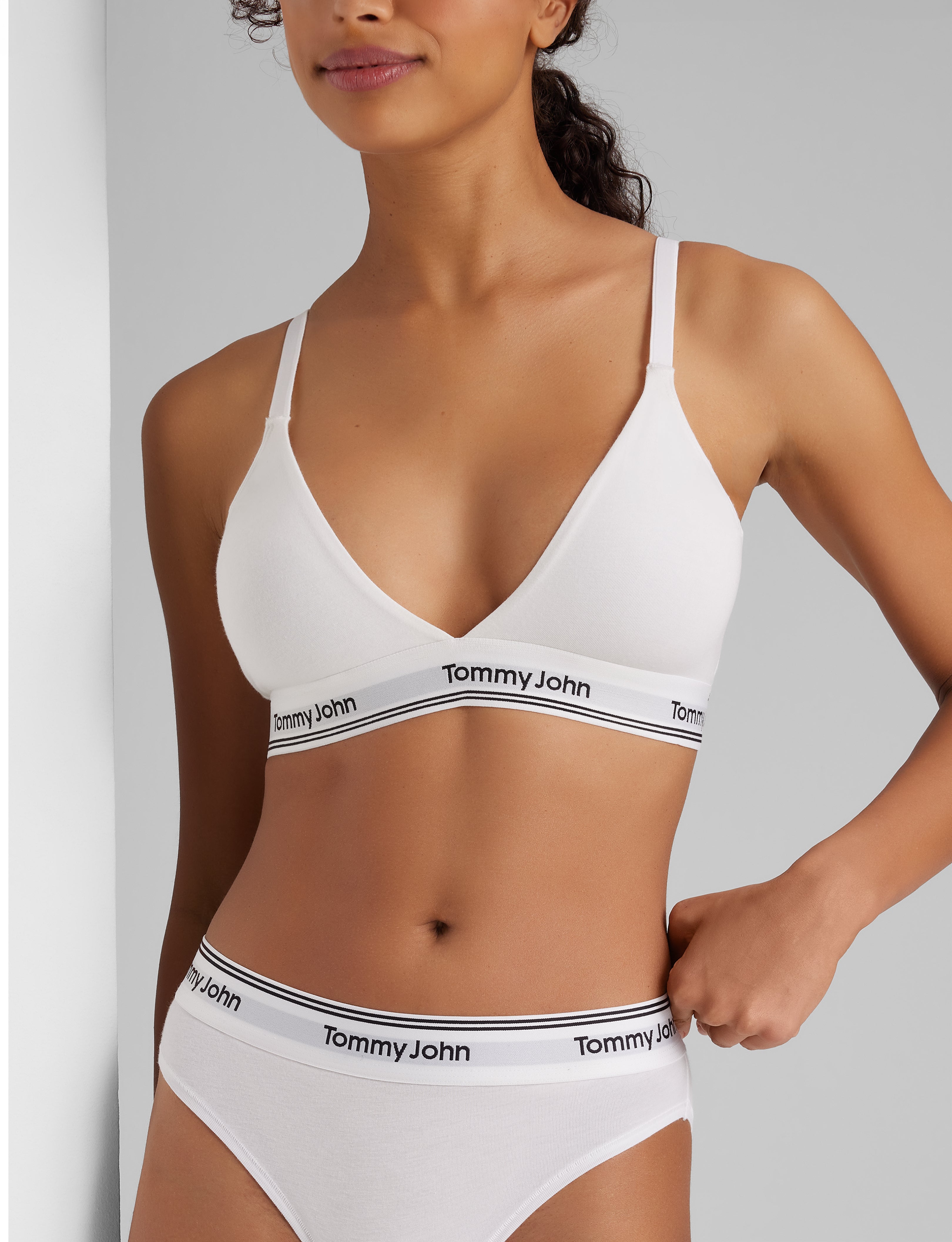 Signature Cotton Triangle Bralette