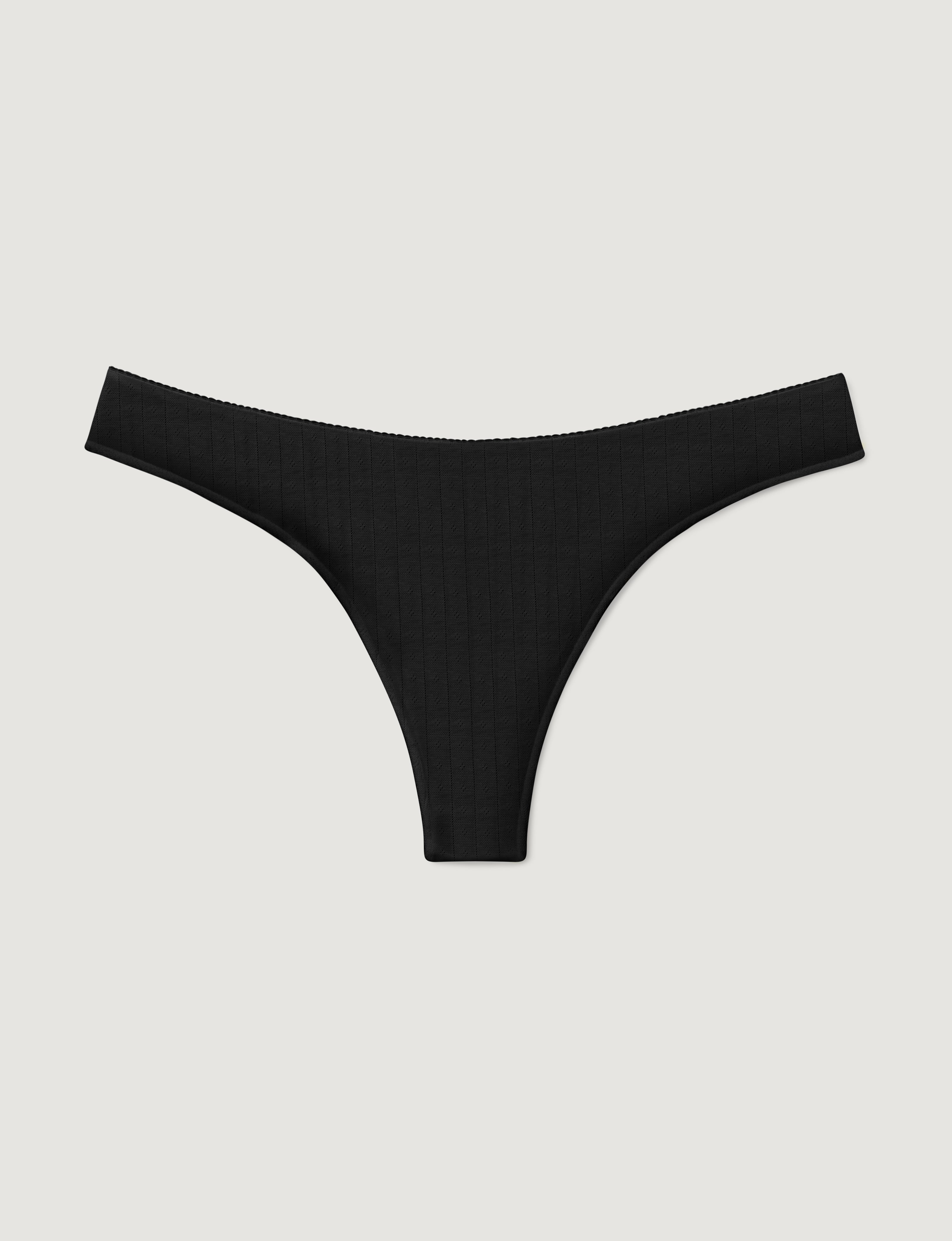 Women's Cotton Pointelle Thong