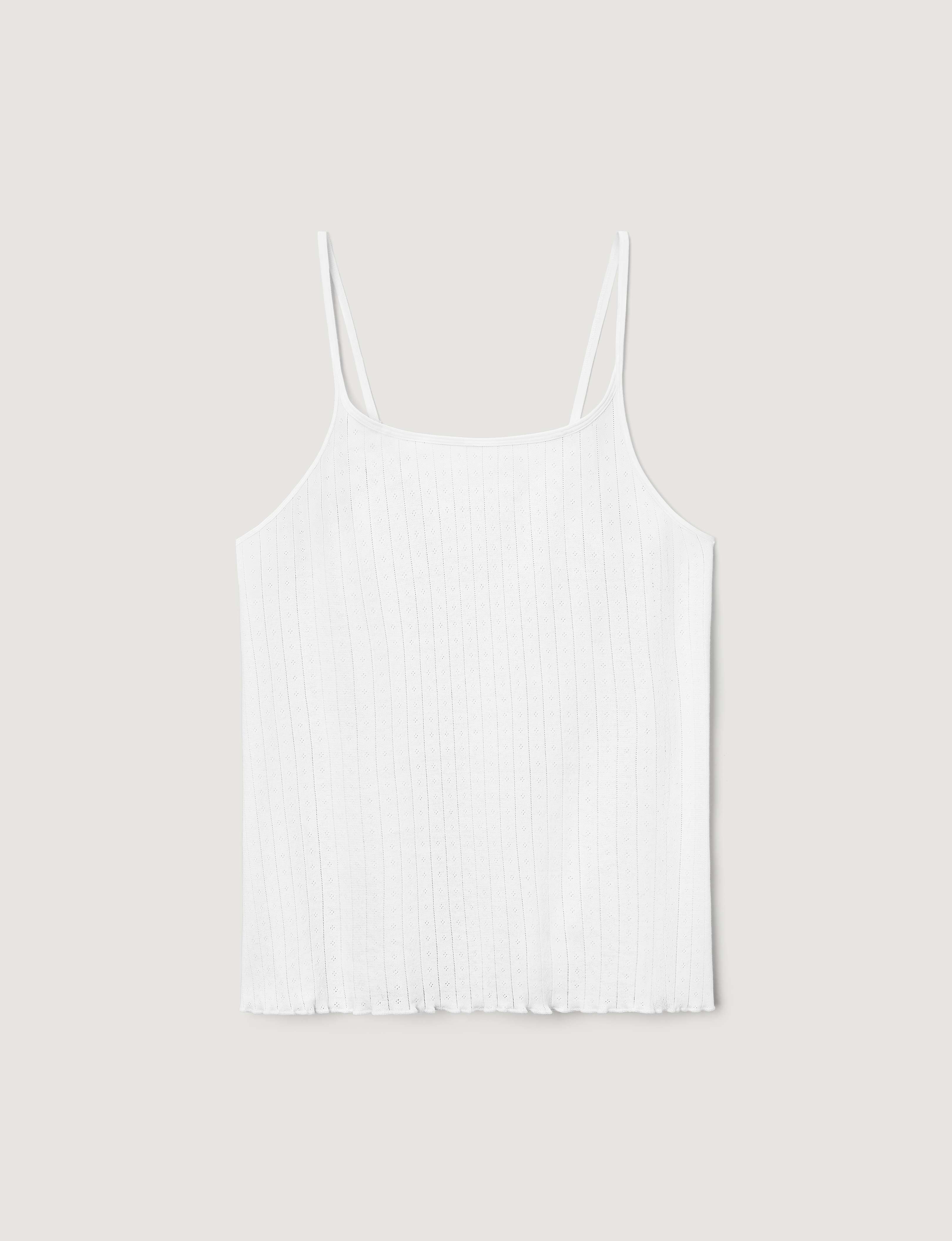 Women's Cotton Pointelle Rib Camisole