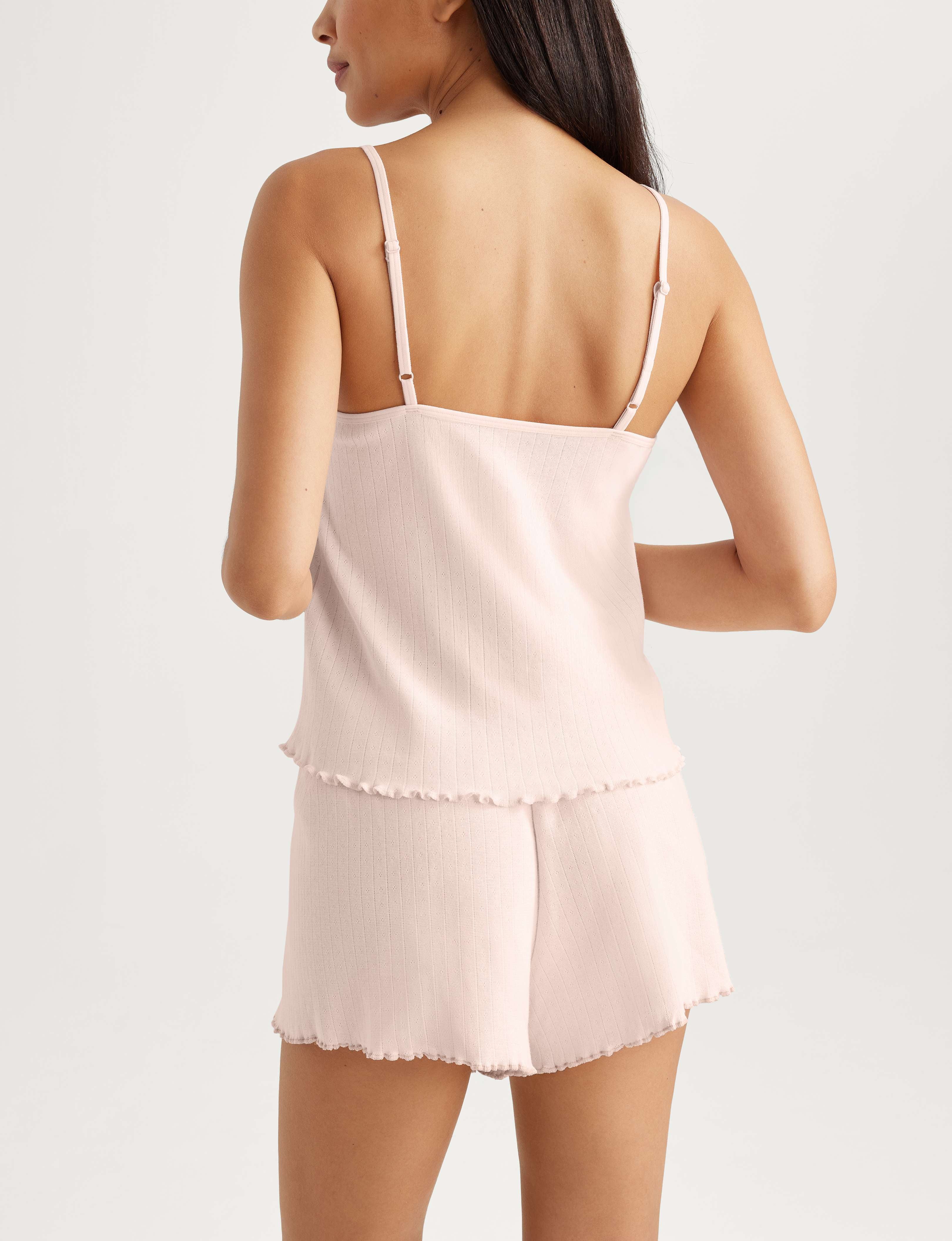 Women's Cotton Pointelle Rib Camisole