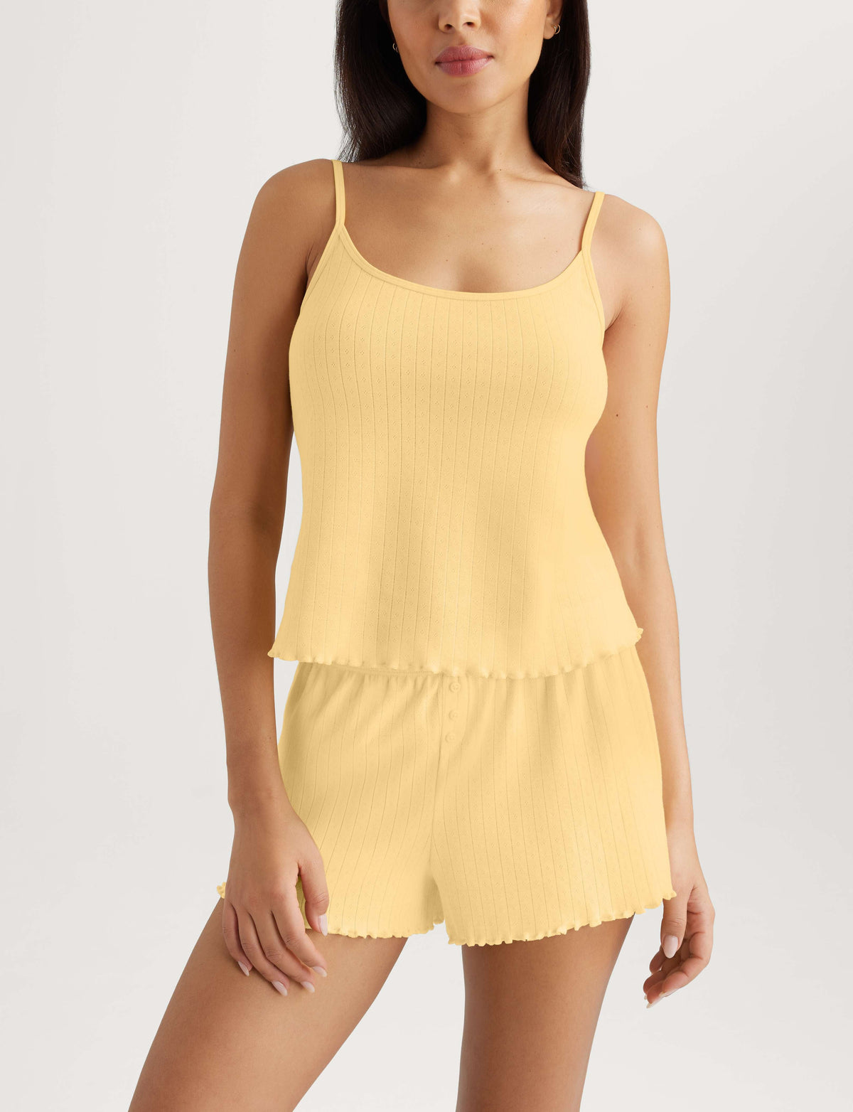 Women's Cotton Pointelle Rib Camisole