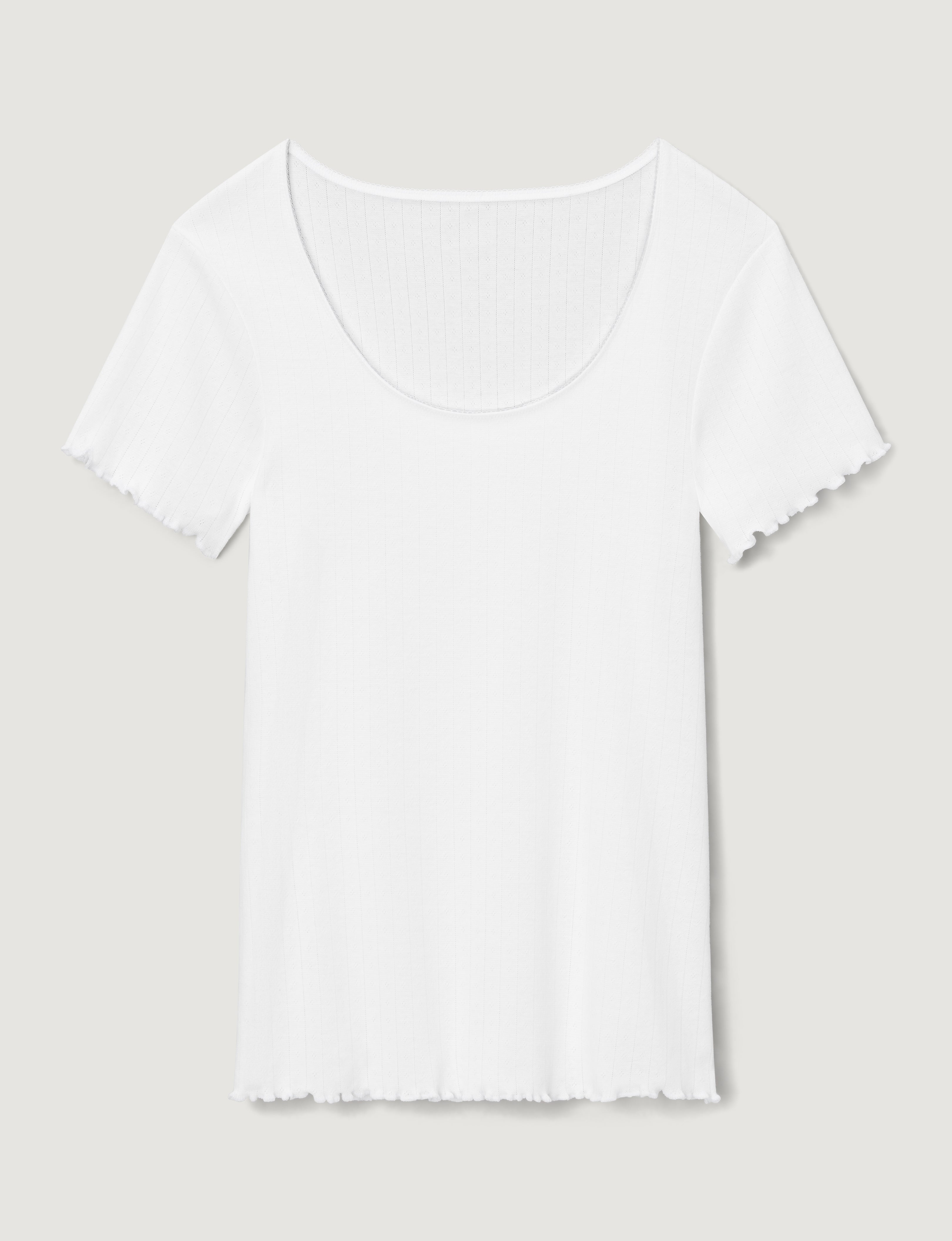 Women's Cotton Pointelle Rib Tee