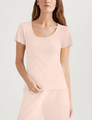 Women's Cotton Pointelle Rib Tee