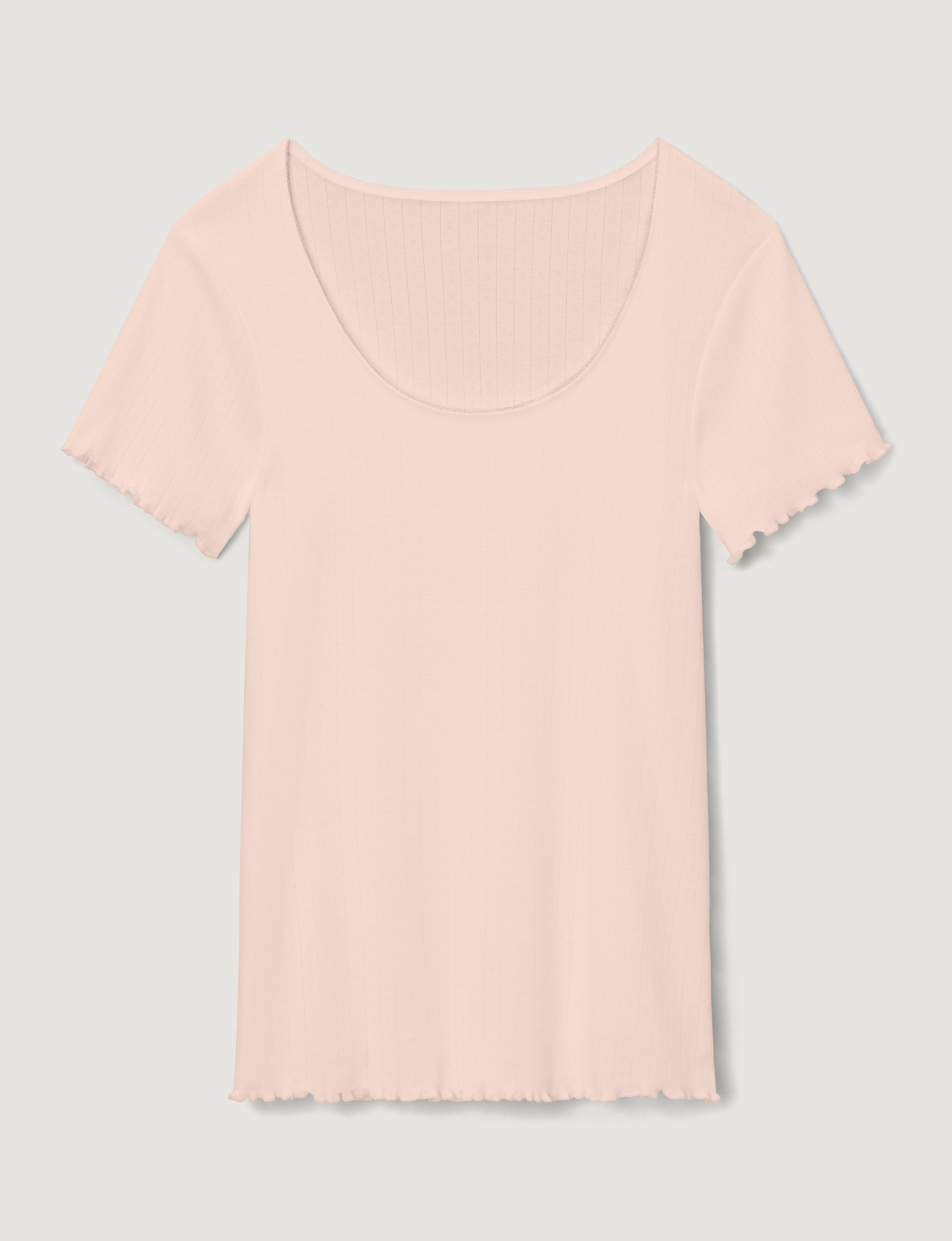 Women's Cotton Pointelle Rib Tee