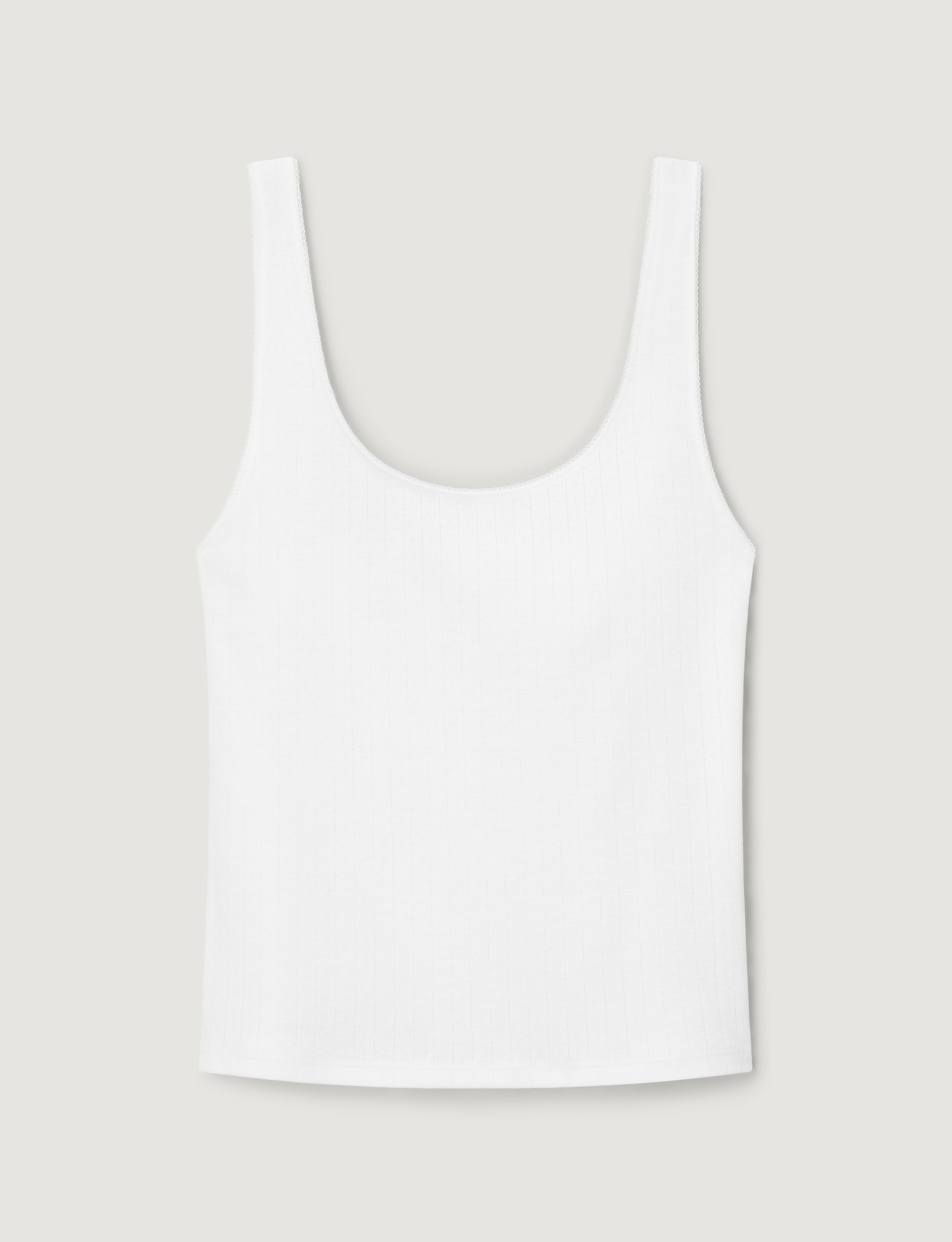 Women's Cotton Pointelle Rib Tank