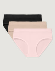 Women's Second Skin Luxe Rib Brief (3-Pack)