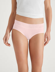 Women's Cool Cotton Brief, Lace Waist (3-Pack)