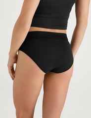 Women's Cool Cotton High Rise Brief, Lace Waist (5-Pack)