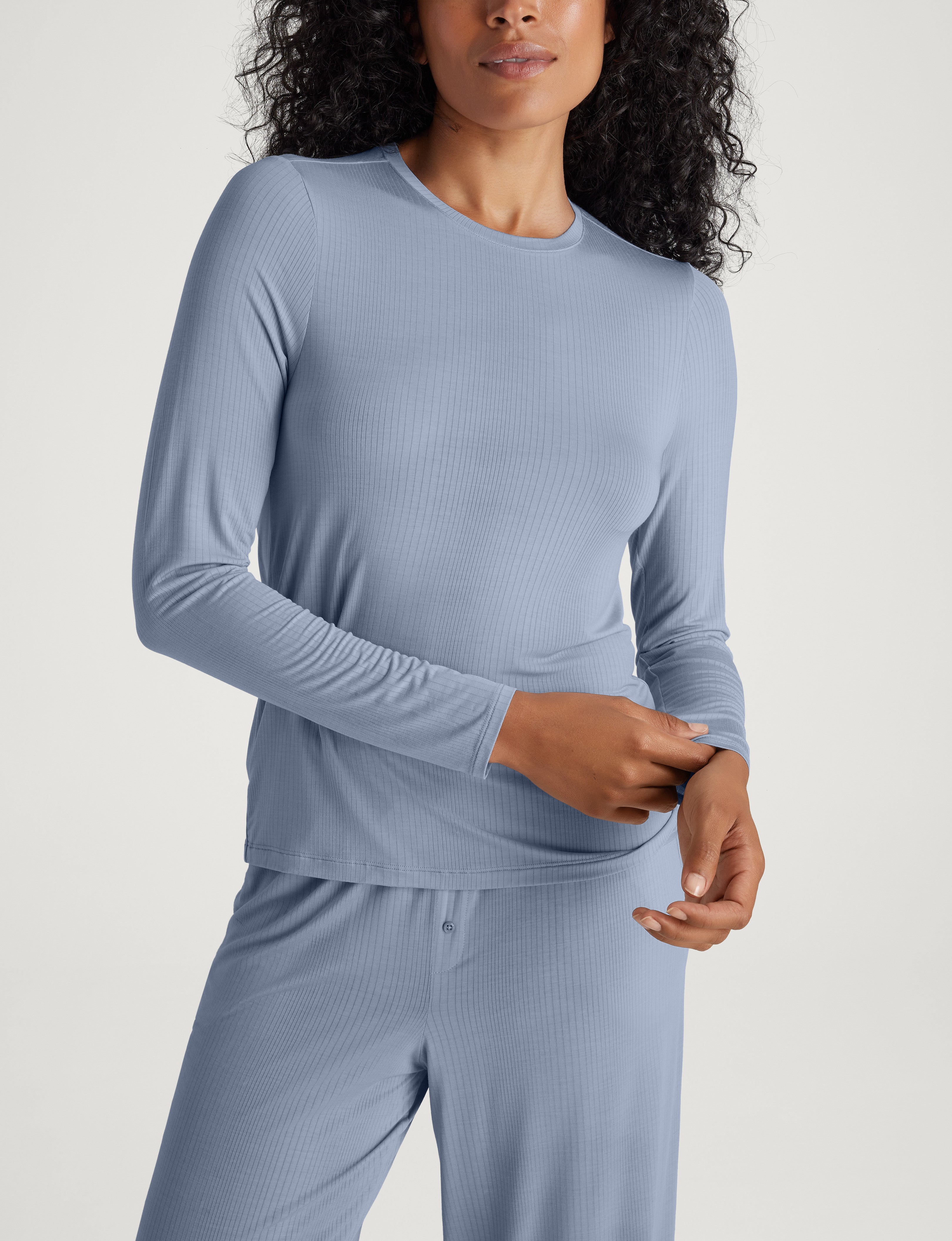 Women's Second Skin Luxe Rib Long Sleeve Crew Neck