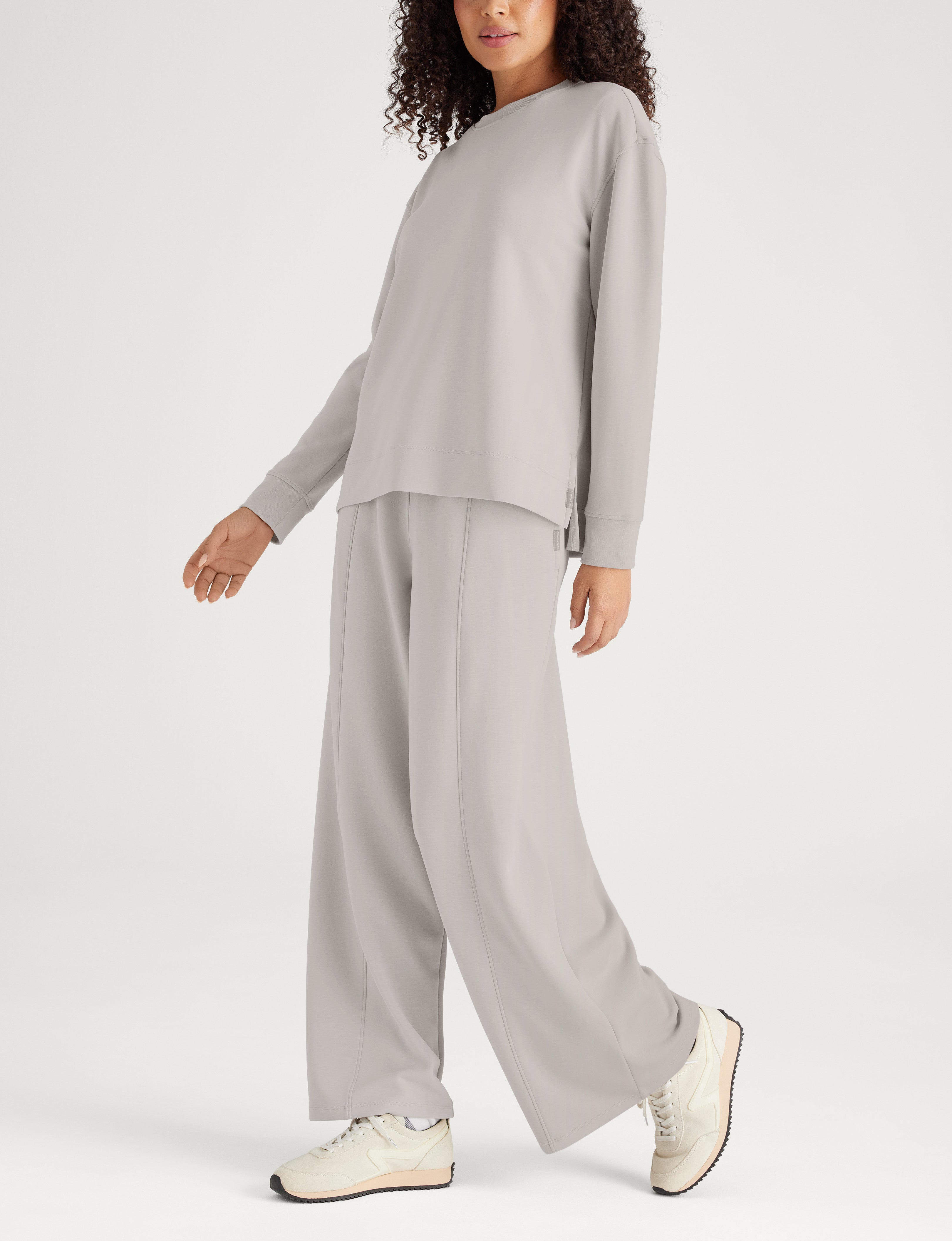 Women's Luxe Traveler Knit Long Sleeve Crew & Pant Set